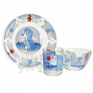 DELTA Набор посуды 3 предмета детский КРС-301 Умка