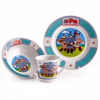 DELTA Набор посуды 3 предмета детский КРС-902 Три богатыря. Богатыри