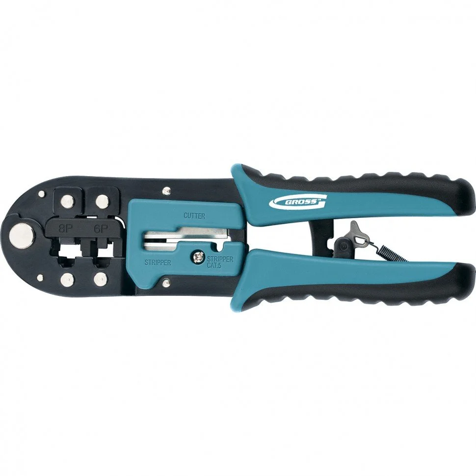 Gross Клещи для обжима телефонных и компьютерных клемм RJ-45, 6P, 8P и RJ-11/12, 6P, 8P 17719