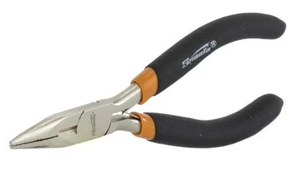 SPARTA Длинногубцы Mini, 130 мм, никелированные, прямые, авторазжим 17820