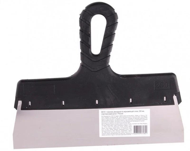 SPARTA Шпатель фасадный из нержавеющей стали, 250 мм, пластмассовая ручка 85151