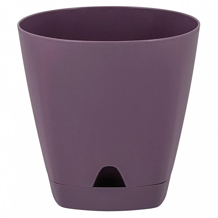 PLASTIC REPUBLIC Горшок для цветов AMSTERDAM 140 мм, 1,35 л с прикорневым поливом ING6199МС морозная слива