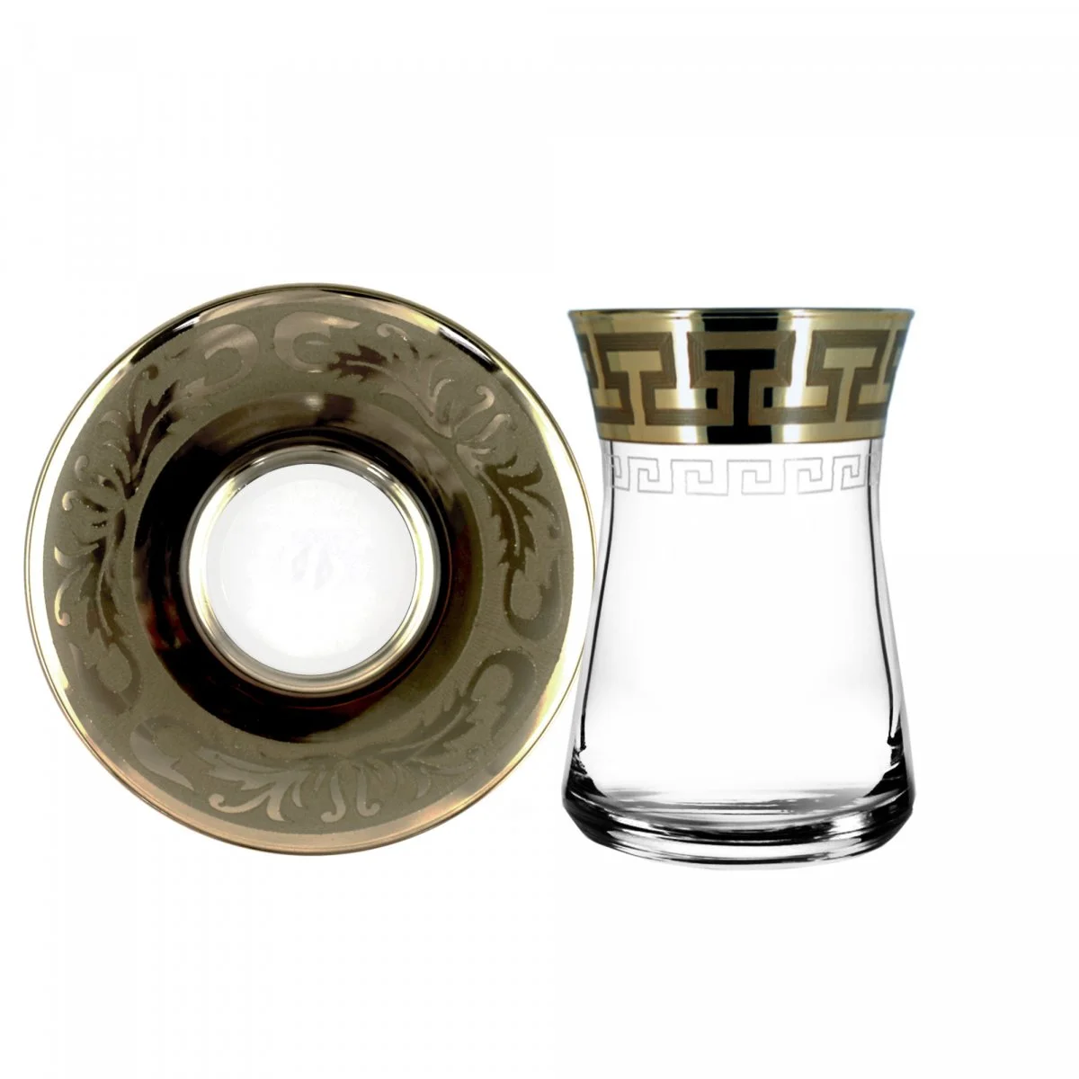 ГУСЬ ХРУСТАЛЬНЫЙ Набор чайный 12 предметов с узором Русский узор GE49-361/1349/S