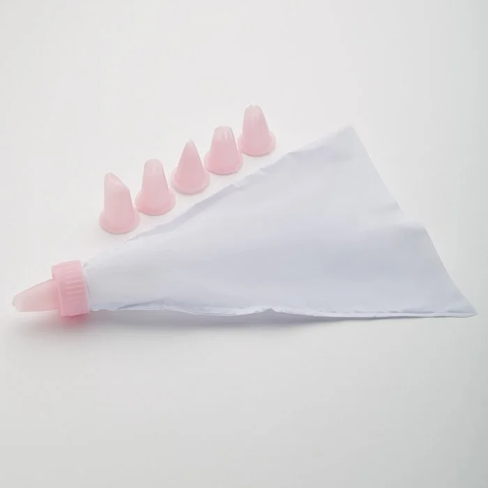 WEBBER Кондитерский мешок с 6 насадками BE-0352 белый с темно-розовым