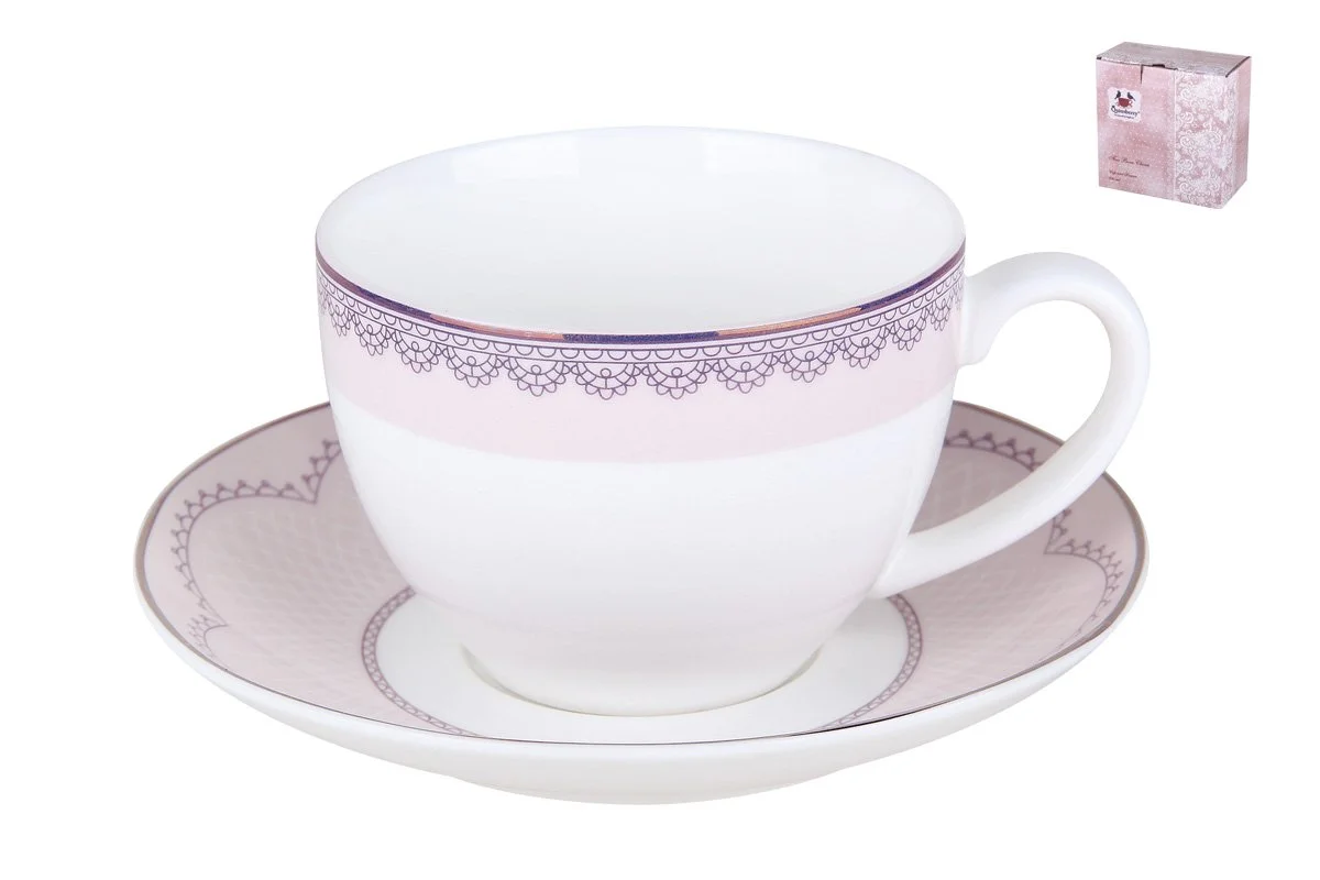 КОРАЛЛ Пара чайная 290мл. Madeline pink NBHHCS07