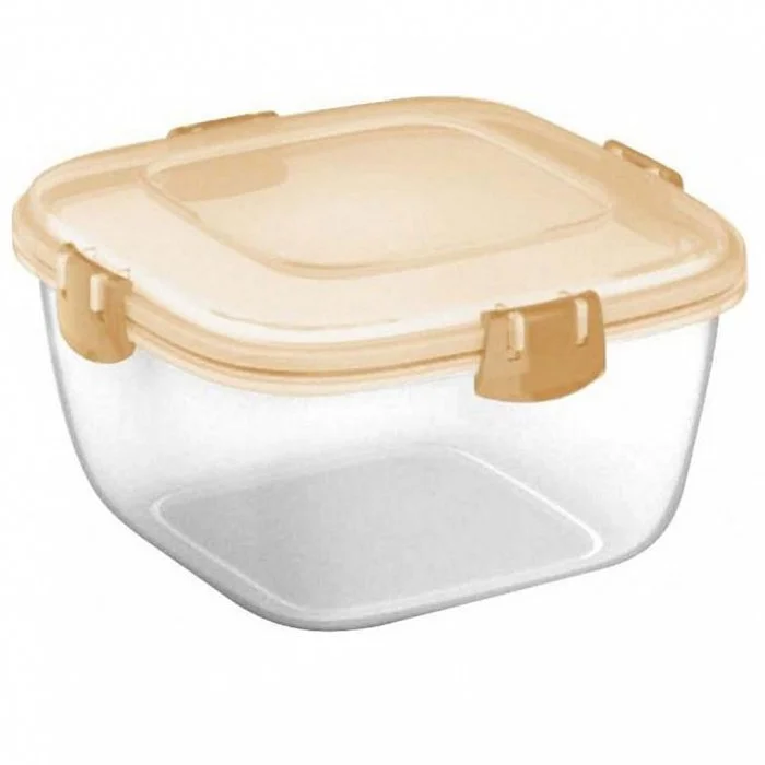 DELTA Контейнер для продуктов Fresh Barberry квадратный 1,2 л SE2243СЛ сливочный крем