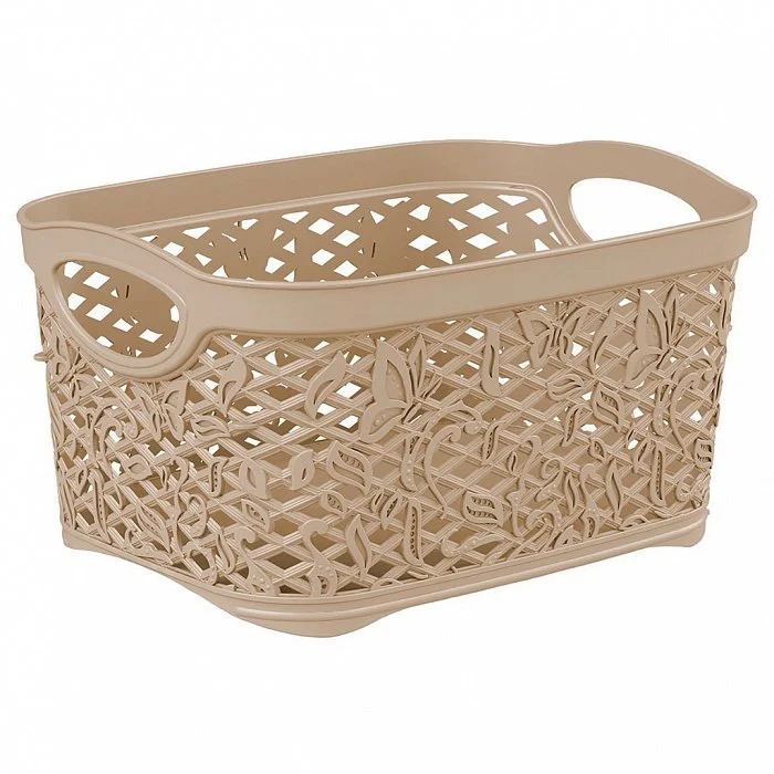 DELTA Корзина прямоугольная 3,3 л Fiori BQ4011КФ кофейная