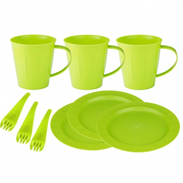 DELTA Набор для пикника Bono на 3 персоны, 9 предметов GR1811ОЛ оливковая роща