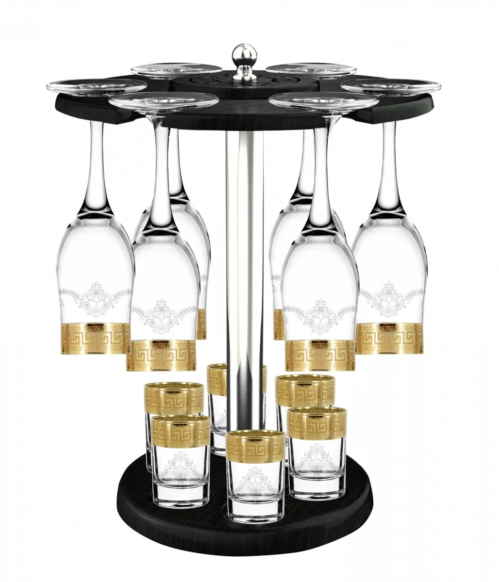 ГУСЬ ХРУСТАЛЬНЫЙ Универсальный набор 13пр. Барокко шамп+водка EAV63-160/837-BS/S