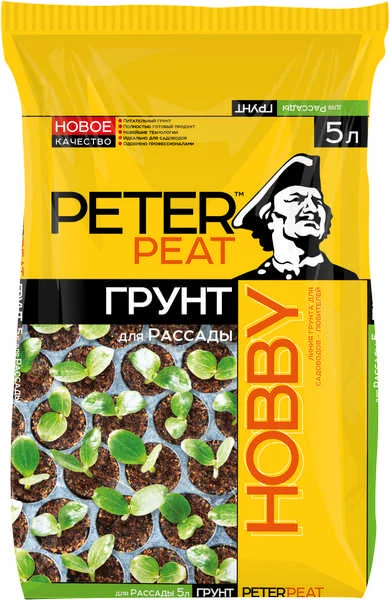 PETER PEAT Грунт Для рассады, линия ХОББИ, 5л
