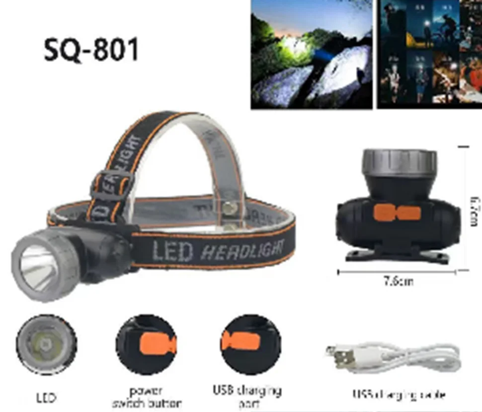 Фонарь налобный 3030 LED2 14924-SQ-801