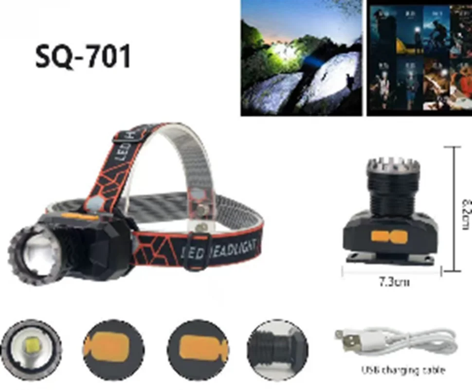 Фонарь налобный XH-P50 14924-SQ-701