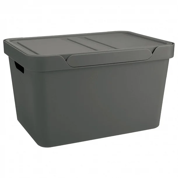 Ящик С Крышкой Универсальный luxe, 380х276х220 Мм, 18л (серый) 00-00006203
