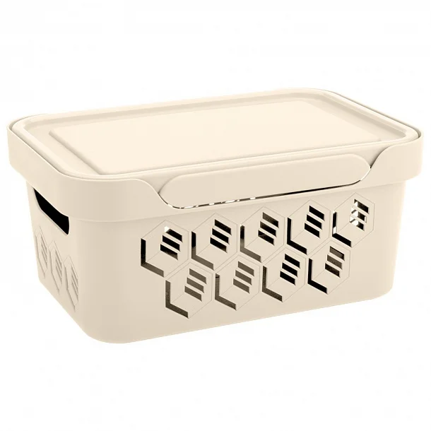 Ящик С Крышкой Универсальный deluxe 270х190х120 Мм, 4,6л (бежевый) 00-00005605