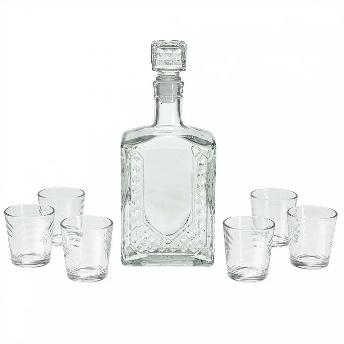 ДЕКОСТЕК Набор из 7 предметов (графин + 6 стопок) 31-14061