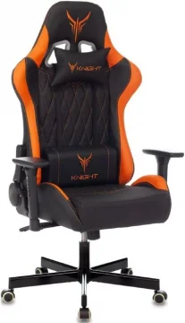 Бюрократ Кресло игровое KNIGHT ARMOR черный/оранжевый 1628889