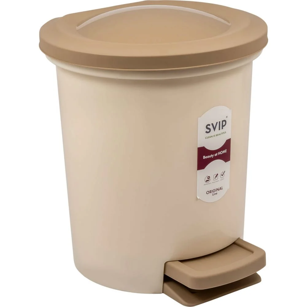 DELTA Контейнер для мусора с педалью Ориджинал 6 л кофейный SV4046КФ-2PS