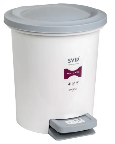 DELTA Контейнер для мусора с педалью Ориджинал 6 л, белый SV4046БЛ-2PS