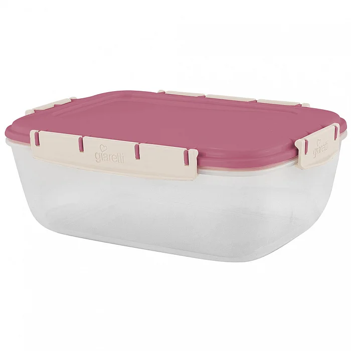 DELTA Контейнер для продуктов Sugar&Spice Barberry герметичный 1,8 л прямоугольный SE224710054 брусника