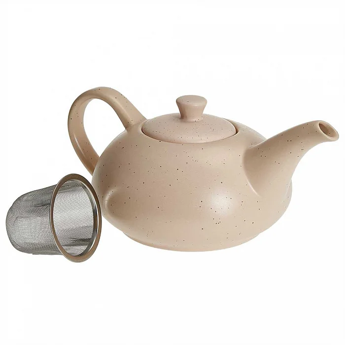 ROSARIO Чайник заварочный 1100 мл с фильтром Ф19-076R розовый