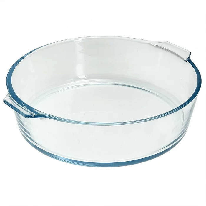 ЗАБАВА Форма для запекания круглая 1,6 л, 23×21×6 см из жаропрочного стекла РК-0103