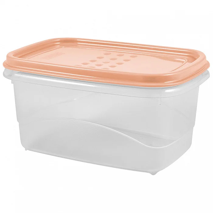 DELTA Емкость для хранения пищевых продуктов PATTERN FLEX прямоугольная 0,6 л PT1131ПК персиковая карамель