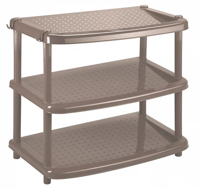 Этажерка Для Обуви паола 3 Полки 490х310х545 Мм (коричневый) 00-00006038