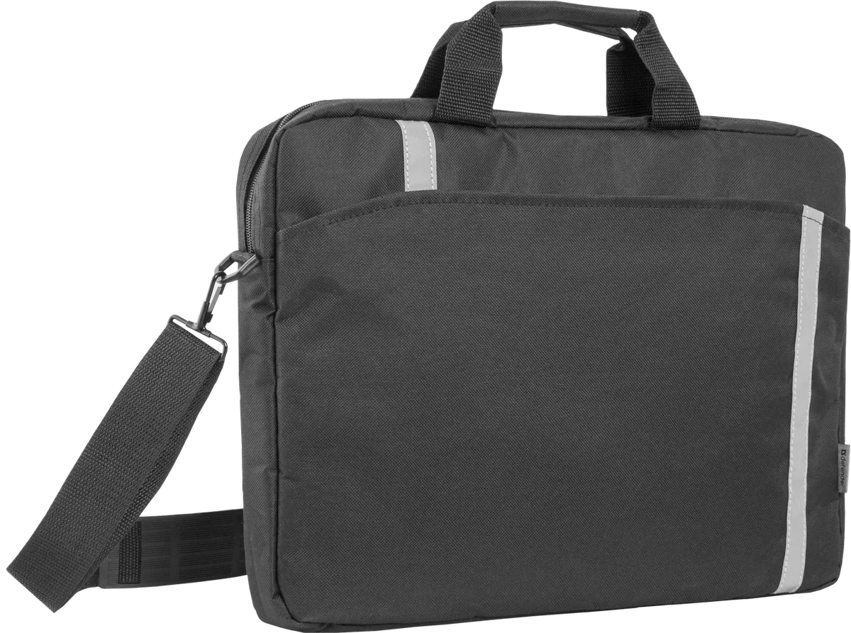 Defender Сумка для ноутбука Shiny 15-16 черный, светоотражающая полоса 26097