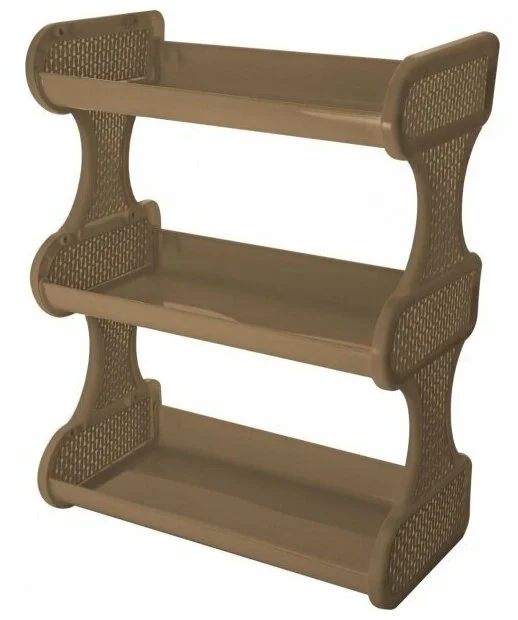 Полка навесная трехсекционная Ajur Кофейный (BQ1685КФ)