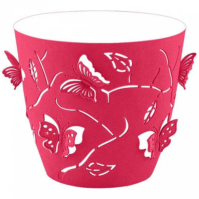 Горшок для цветов Butterflies 1,4 л, 145 мм, круглый LF101210054 ягодно-розовый