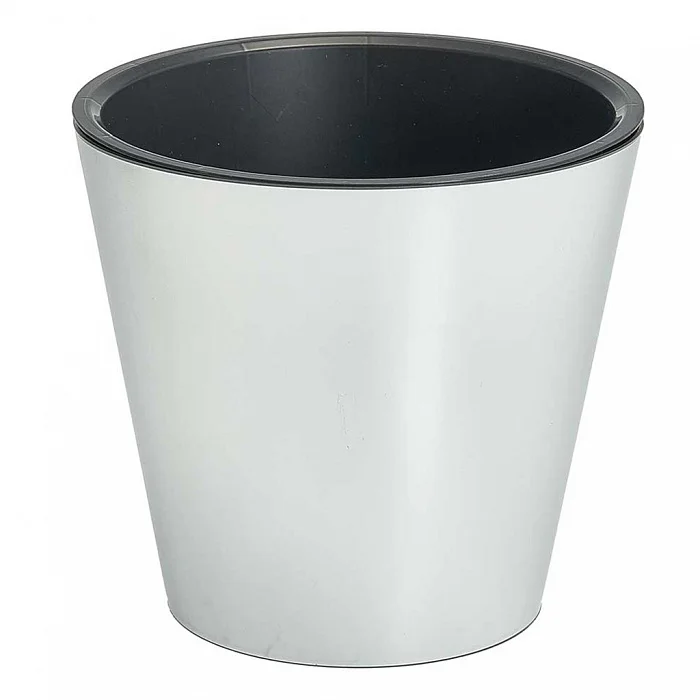 Горшок для цветов Фиджи 160 мм, 1,6 л ING1553ХР с декором Хром