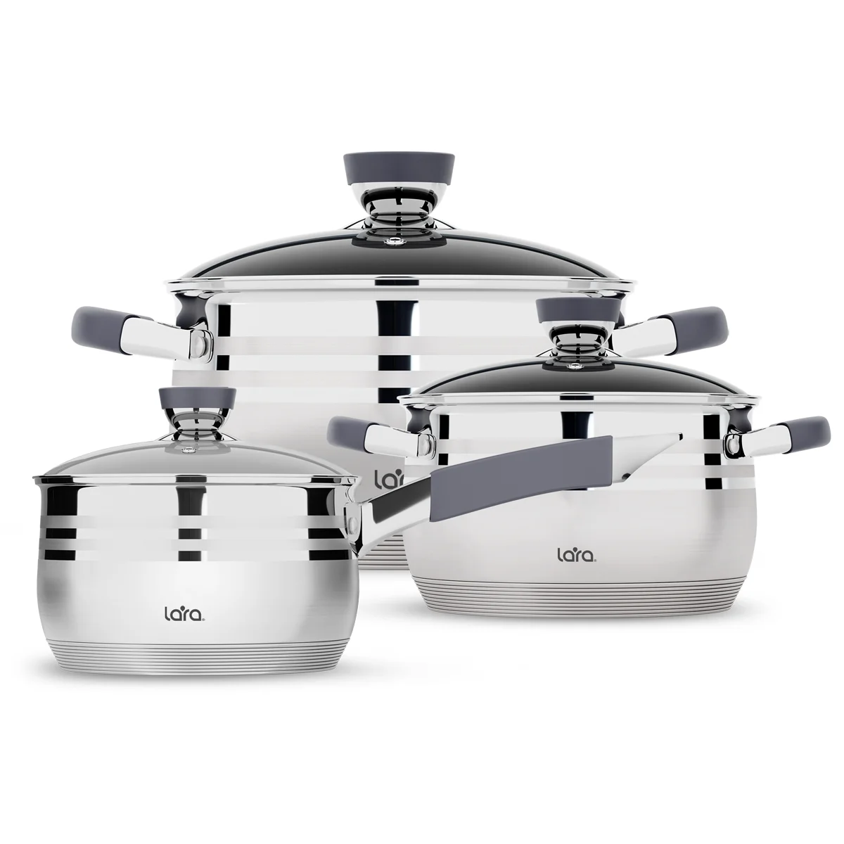 LARA Набор кастрюль LR02-122 Mercury