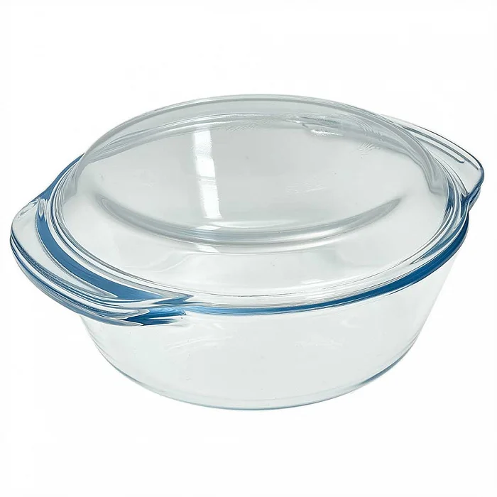 ЗАБАВА Кастрюля с крышкой круглая 1,5 л, 23,4×20,7×9,5 см из жаропрочного стекла РК-521/2