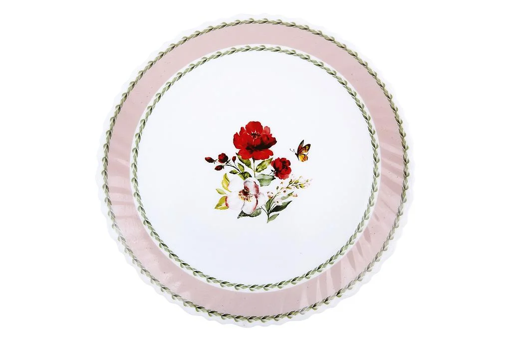 КОРАЛЛ Тарелка обеденная 24см. Secret garden pink BY23LHP95-8