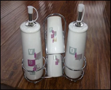 Набор для специй и соусов на подставке 4 предмета (250мл, 75мл) 7935-240F1222-2