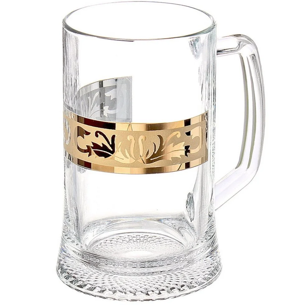 ГУСЬ ХРУСТАЛЬНЫЙ Кружка для пива 500 мл. Русский узор (EAV49-1008)