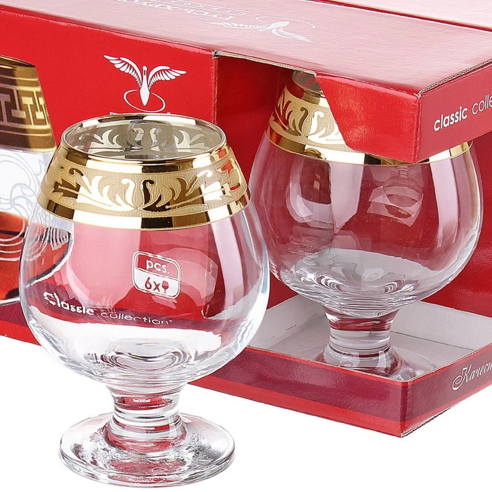 ГУСЬ ХРУСТАЛЬНЫЙ Набор бокалов для бренди Русский узор 400 мл. (EAV49-188)