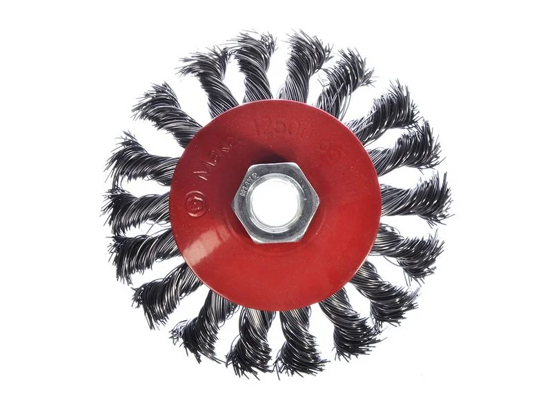 HARDEN Щетка зачистная проволочная (спираль) для УШМ М14х2,0 100мм 611516