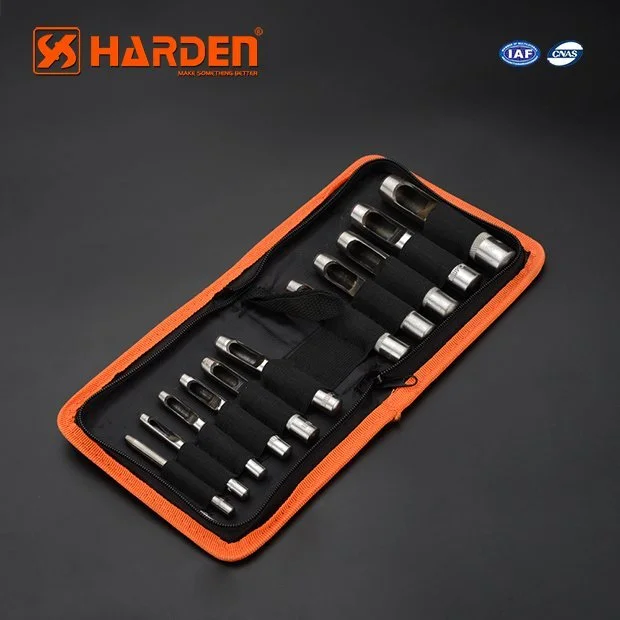 HARDEN Набор профессиональных пробойников в футляре 12пр 610848