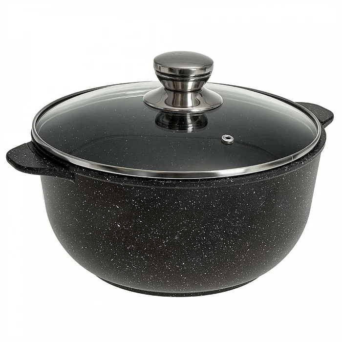 ГАРДАРИКА Кастрюля 4 л алюминиевая с антипригарным покрытием и стеклянной крышкой 1704-04-10 серии Орион