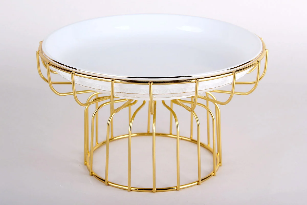 КОРАЛЛ Блюдо на металлической подставке 20.3 см Снежная королева LTBH-P1420-ATJ