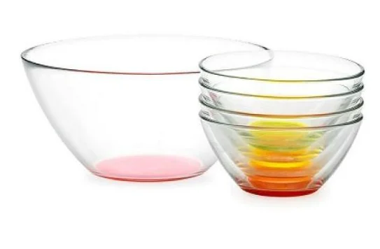 LUMINARC Набор салатников Cosmos Космос 12,5 и 23 см., с цветным дном 5 шт. A0002