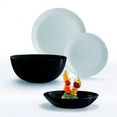 LUMINARC Столовый сервиз Diwali Black and Granit Дивали черный и гранит 19 предметов P4358