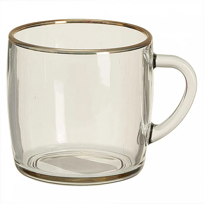 ДЕКОСТЕК Кружка для чая 300 мл 2134-34 Золотая кайма