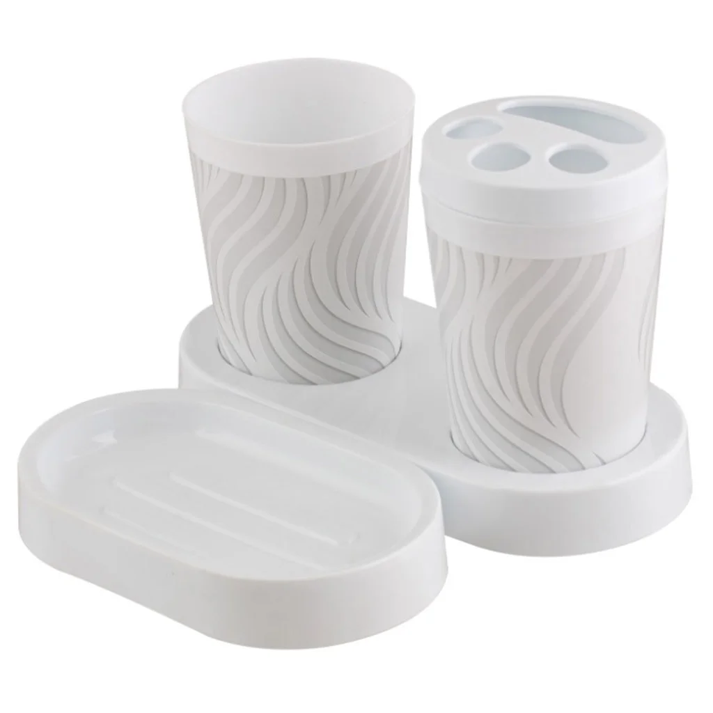 DELTA Набор BREEZE для ванной комнаты 3 предмета на подставке 06700 wave