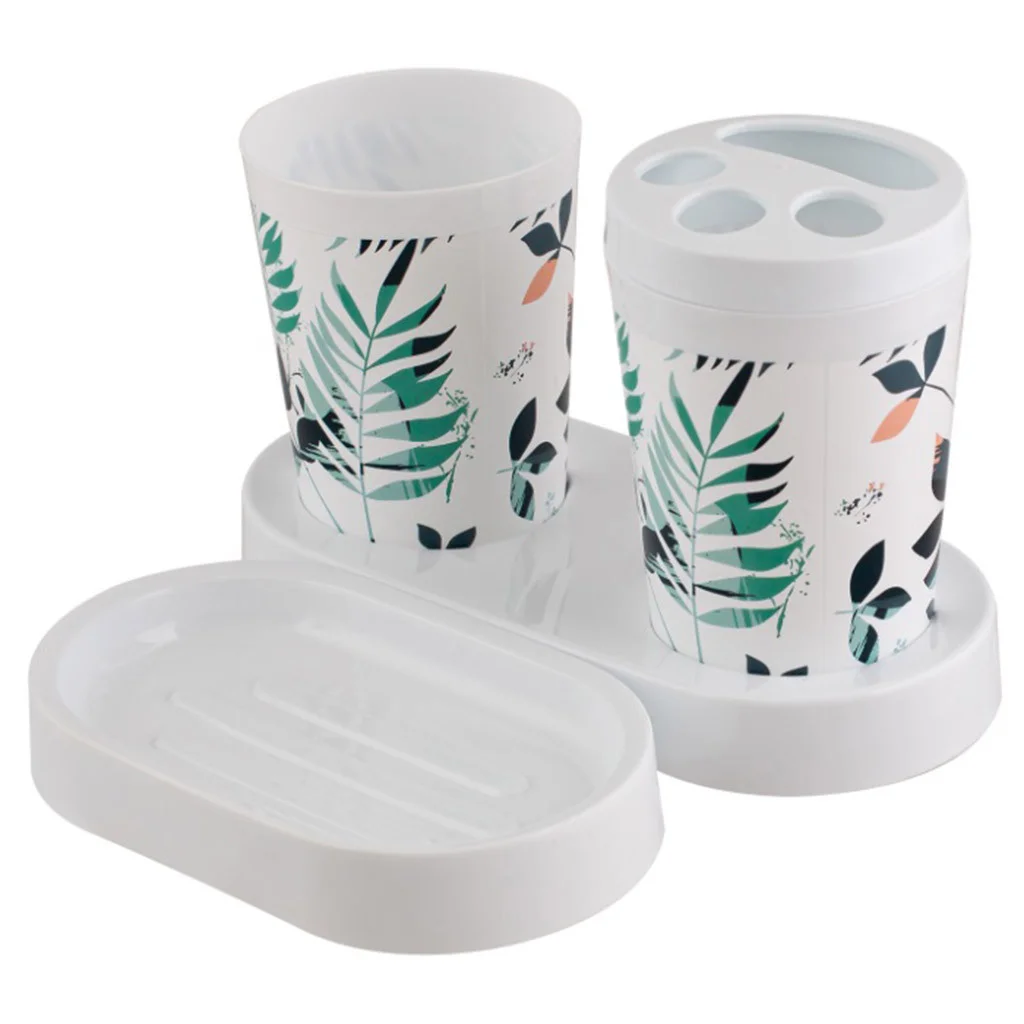 DELTA Набор BREEZE для ванной комнаты 3 предмета на подставке 06701 leaf