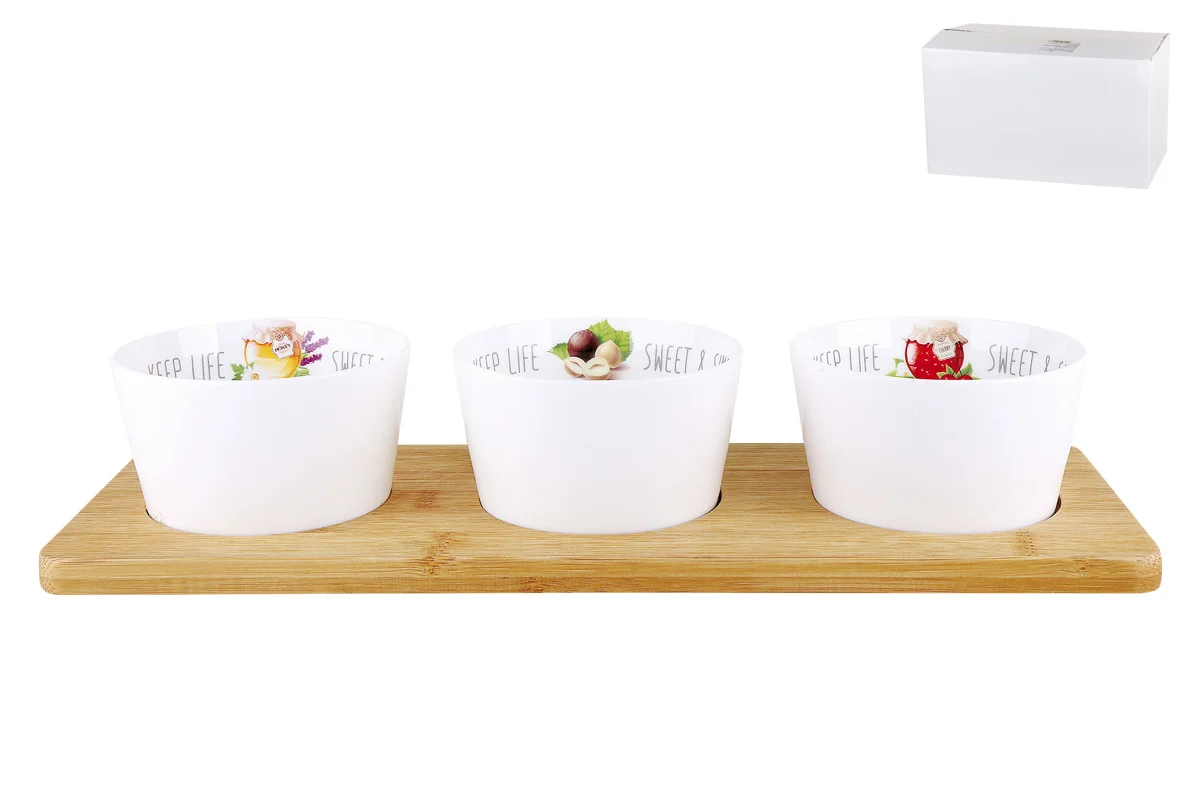 КОРАЛЛ Салатники 3шт.+подст. Home made YQ1966SB