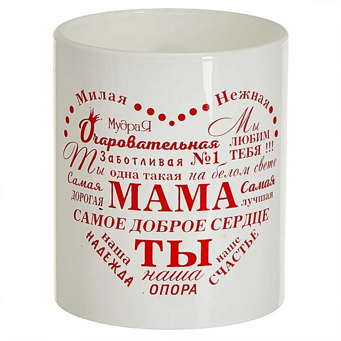 ДЕКОСТЕК Кружка 300 мл 1208/DPP Мама белая/красная
