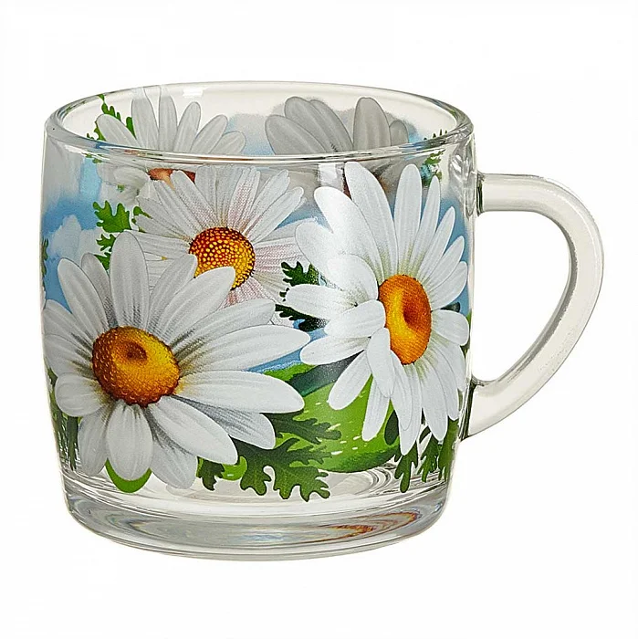 ДЕКОСТЕК Кружка для чая 300 мл (Ромашковое поле) 2134-Д