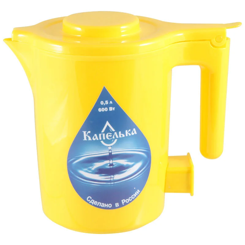 ENERGY Чайник электрический Капелька, 0,5л., 600Вт, желтый. 003910-SK
